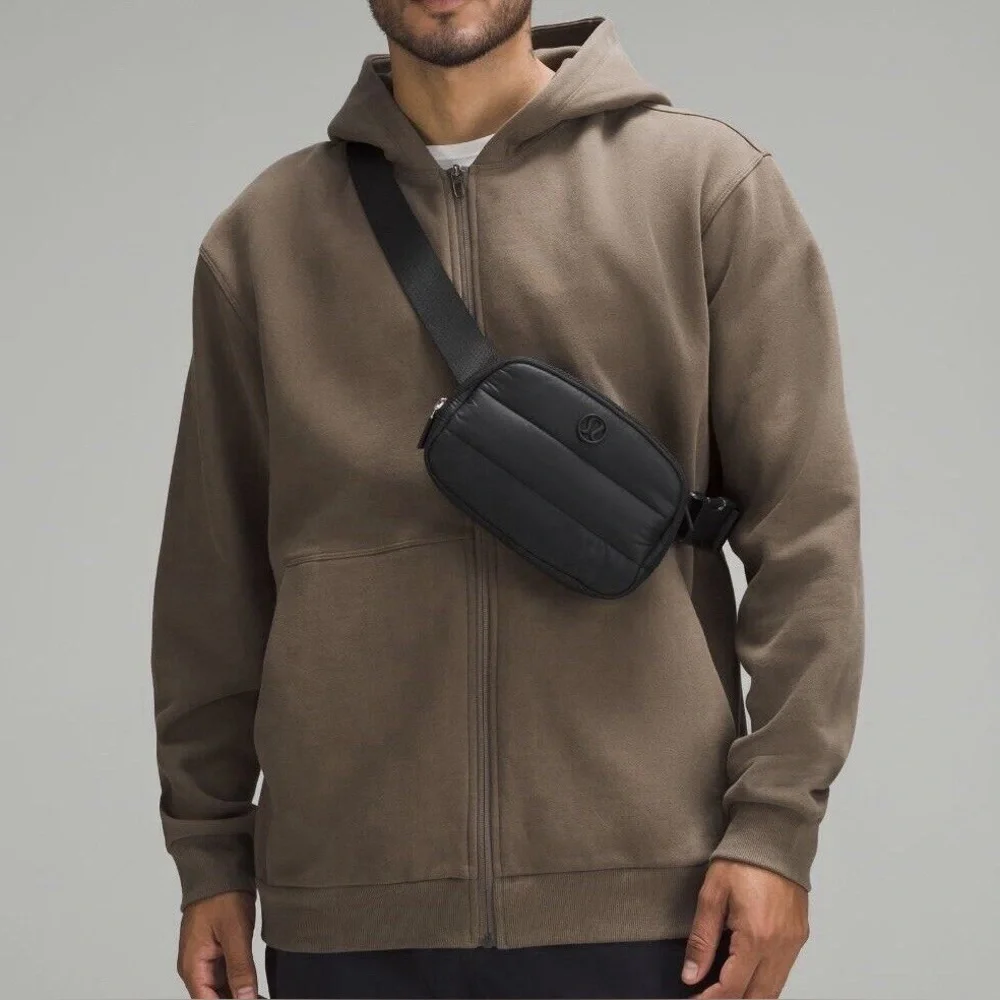 Men Women Lululemon Everywhere Belt Bag 1L Black Wunder Puff - Picture 5 of 10